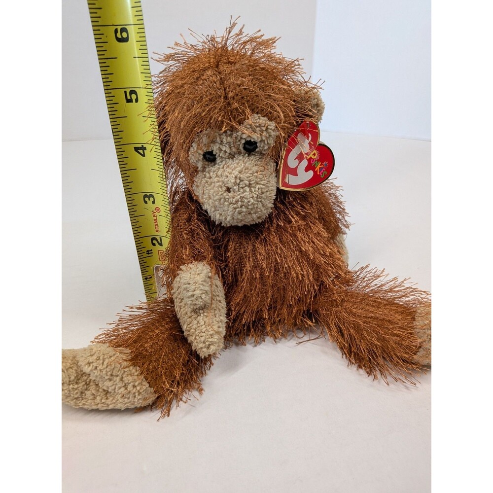 Ty Punkies - ZIG-ZAG the Brown Monkey Plush Stuffed Animal Toy EXCELLENT - Picture 8 of 8